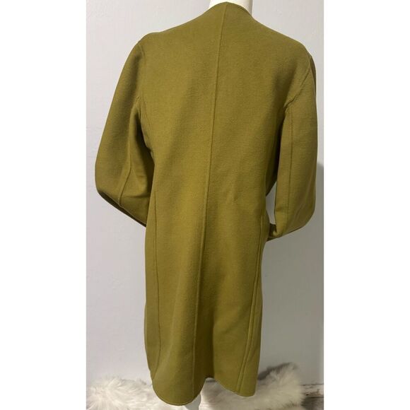 Sutton studio green long coat button front wool cashmere blend 14 - Picture 5 of 6
